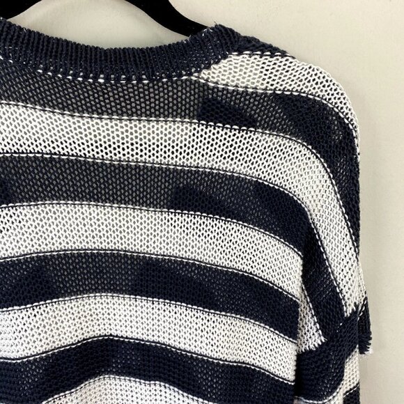 Derek Lam 10 Crosby Cross Back Linen Striped Sweater S - Picture 3 of 8